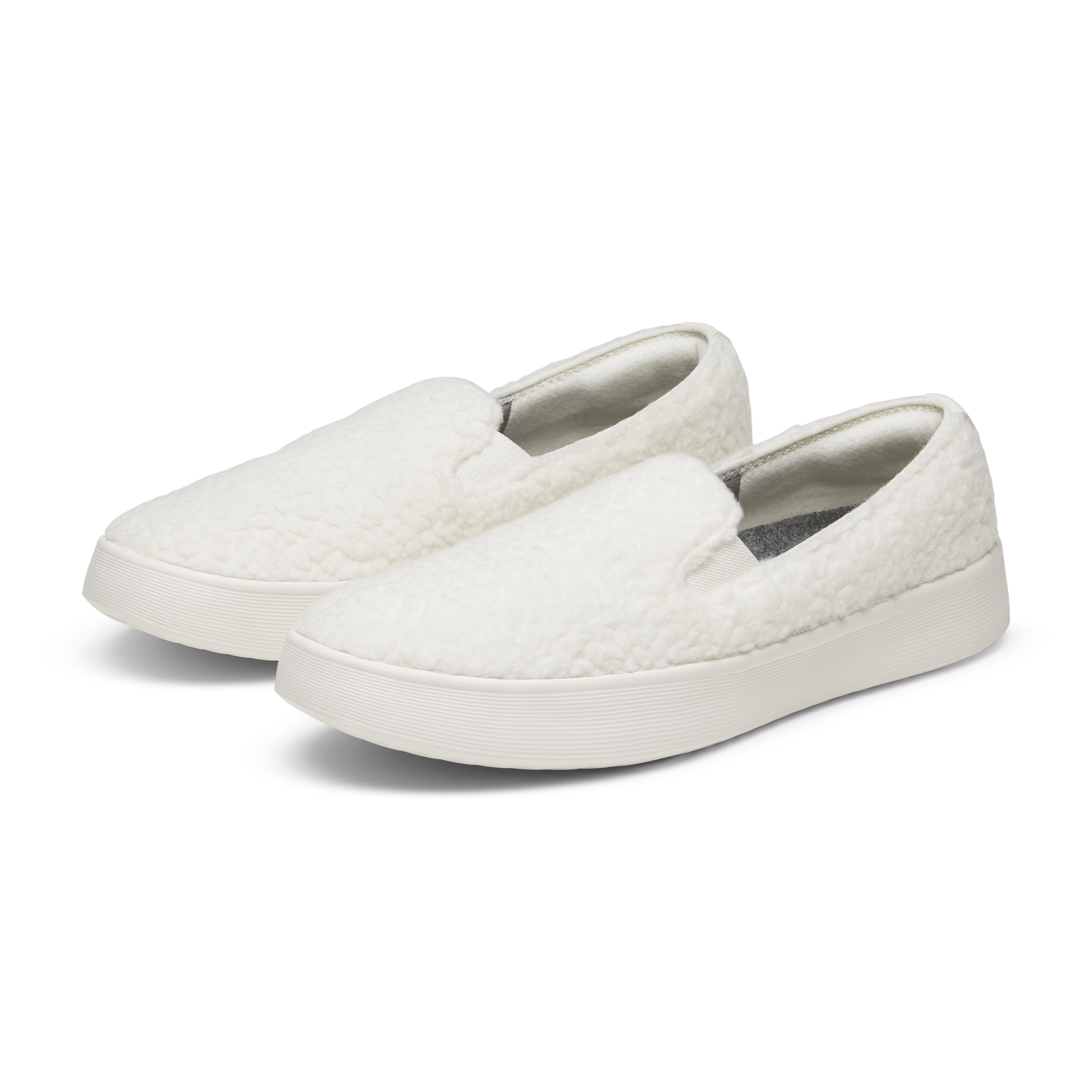 Men's Wool Cruiser Slip On Fluff - Natural White (Natural White Sole) - Image 5