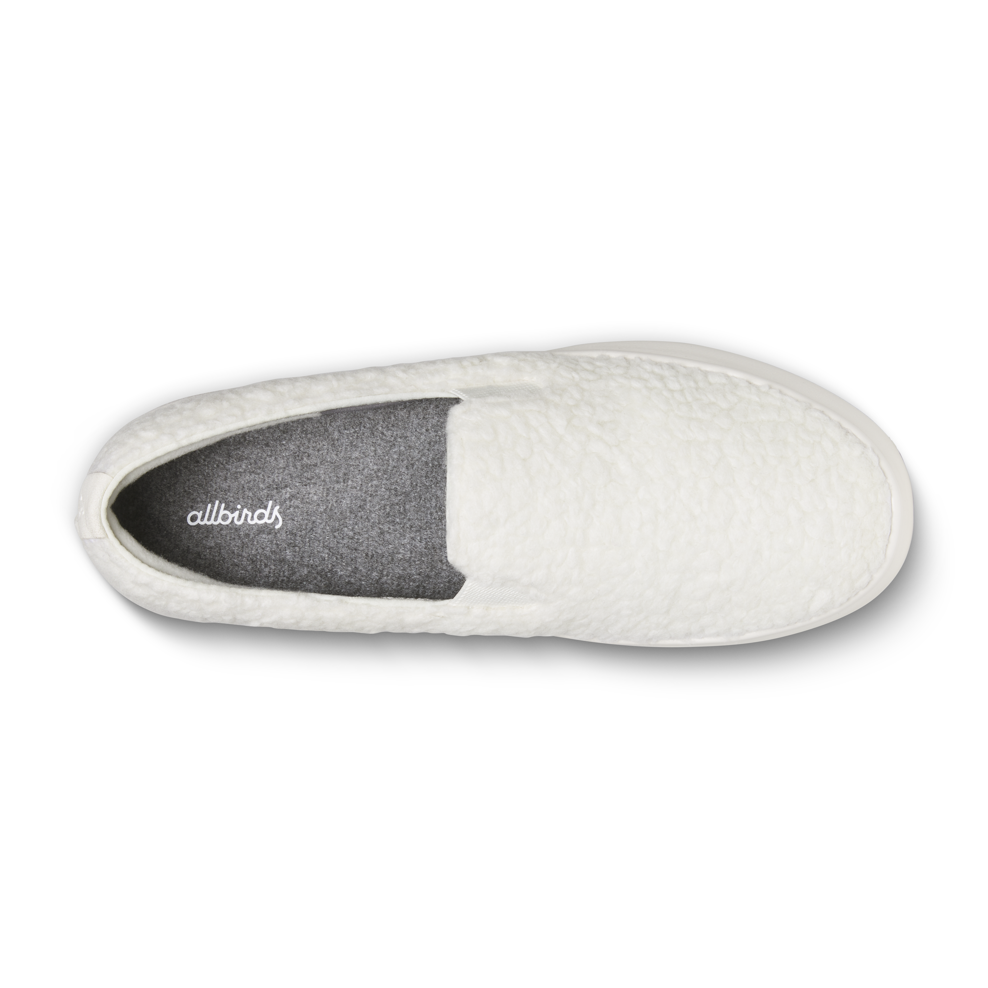 Women's Wool Cruiser Slip On Fluff - Natural White (Natural White Sole) - Image 3