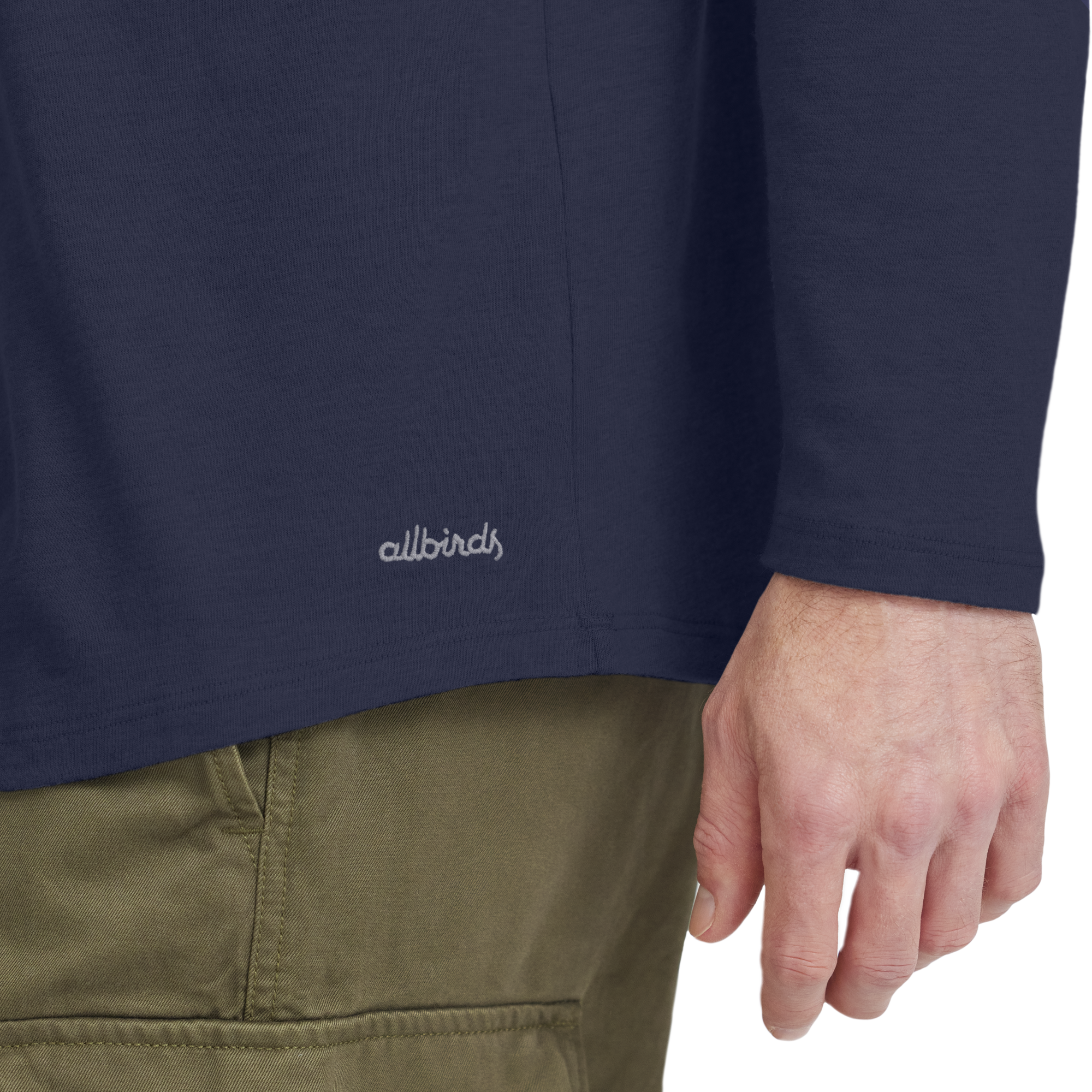 Men's Soft Merino Long Sleeve Tee - Deep Navy - Image 4